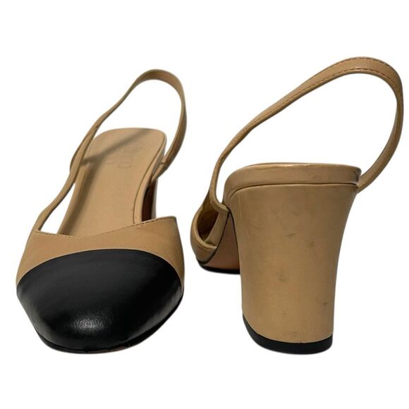 FRANCO SARTO Leather Cap Toe Slingback Heels 6.5 - Picture 2 of 12